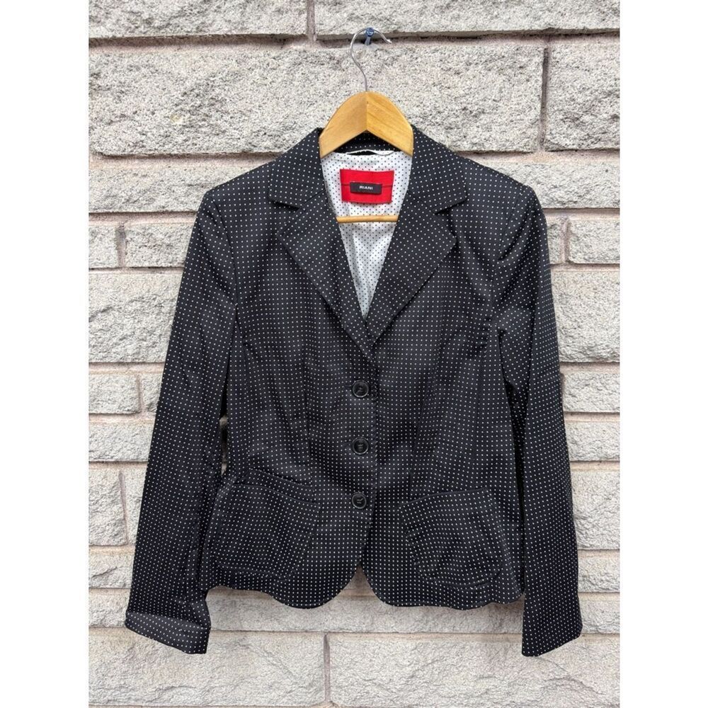 RIANI Black Blazer with White Microdot Pattern